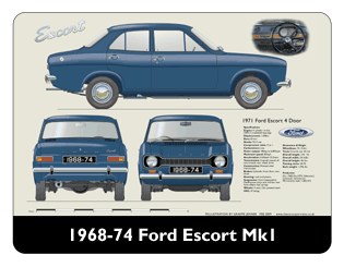 Ford Escort MkI 4dr 1968-74 Mouse Mat